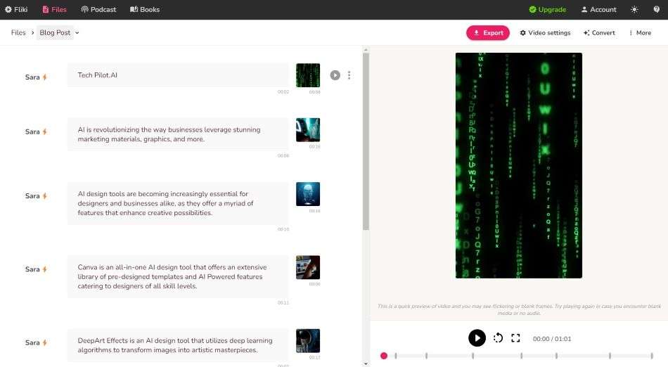 Blog to Video