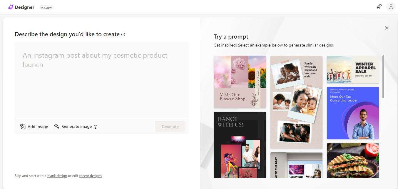 Microsoft Design tool