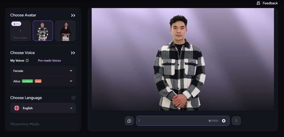 Streaming avatar