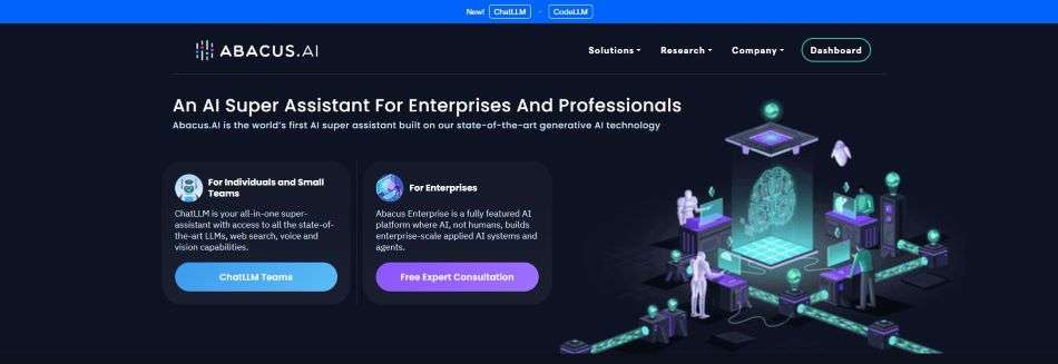 Abacus AI homepage