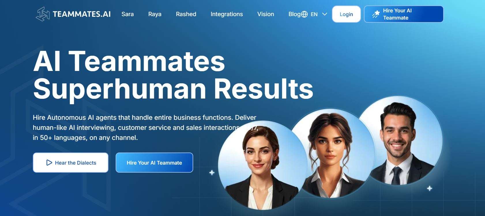 homepage teammates AI