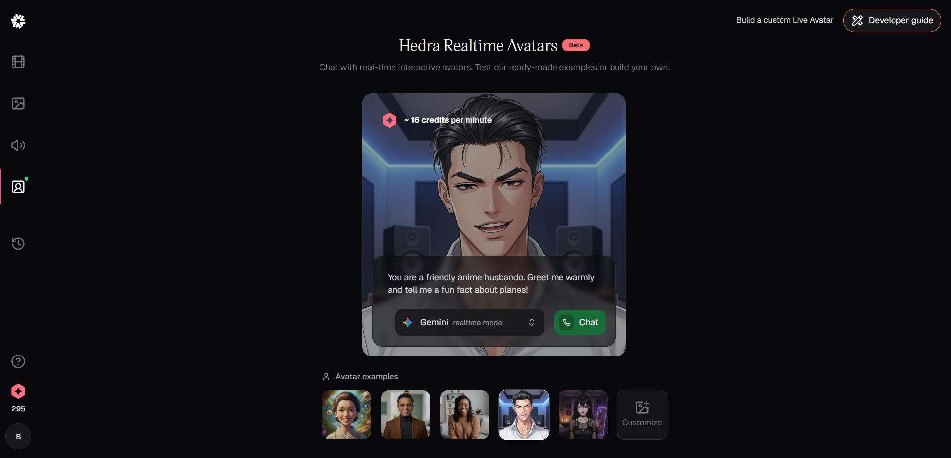Real time avatars