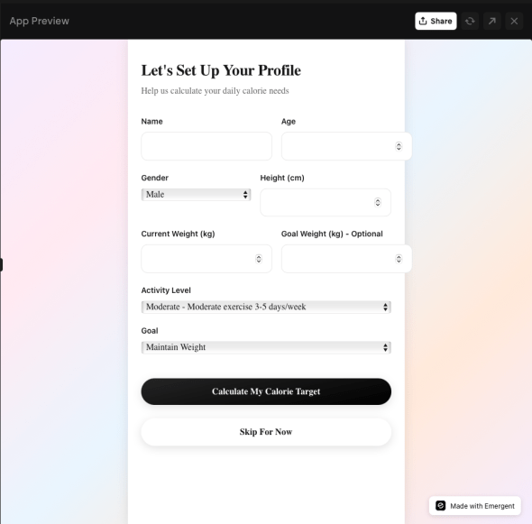 App Built By Emergent