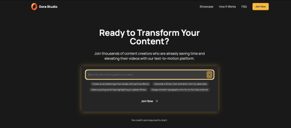 Dora Studio Text To Motion