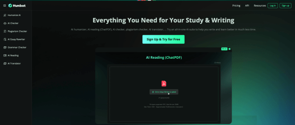 Homepage Humbot AI