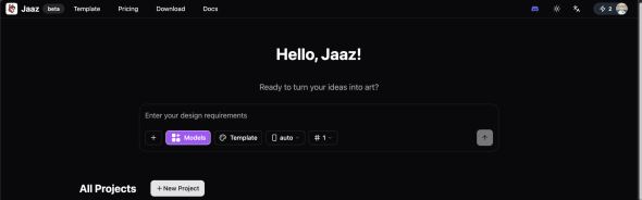 Homepage Jaaz AI