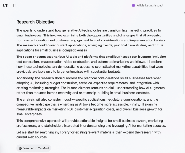 AI Research From YouMind