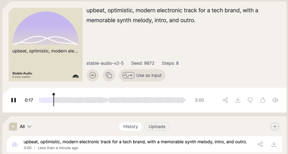 Audio Created By Stable Audio 2.5