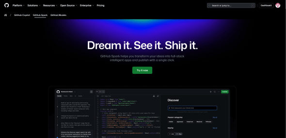 GitHub Spark Homepage