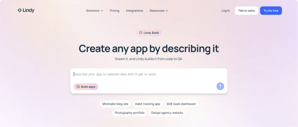 Homepage Lindy Build