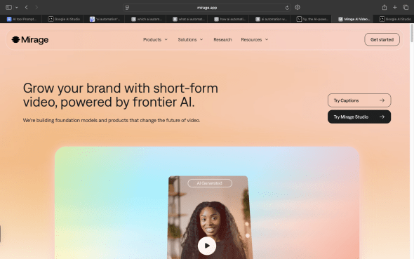Mirage Hompage