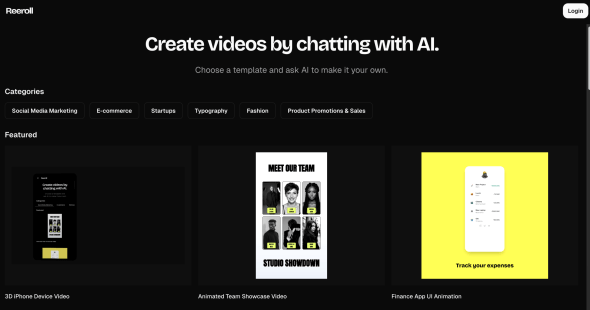 Reroll AI Homepage