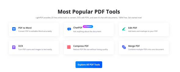 LightPDF Popular Feature