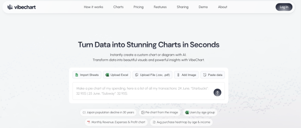 VibeChart Homepage