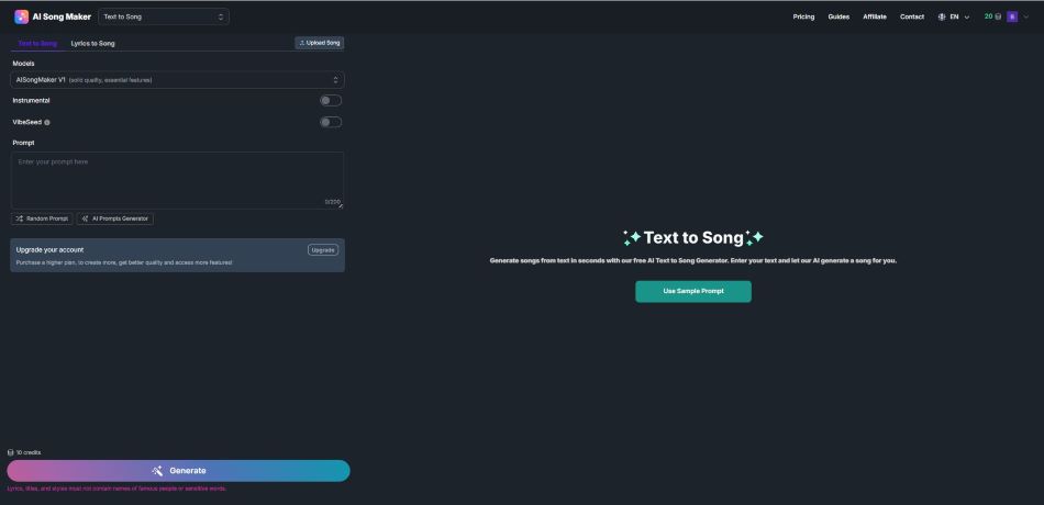 Prompt to Song