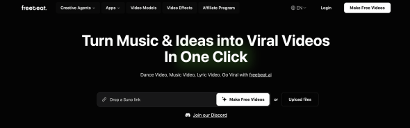 freebeat AI Homepage