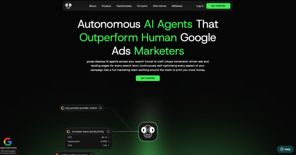 Groas AI Homepage