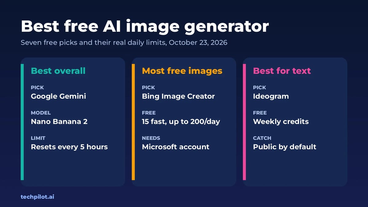 Best free AI image generator: Gemini, Bing Image Creator and Ideogram compared