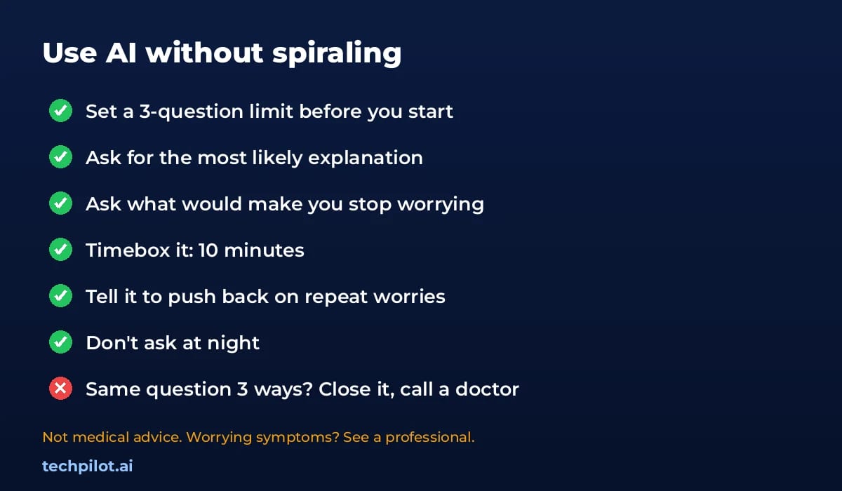 Checklist of seven rules for using AI without spiraling