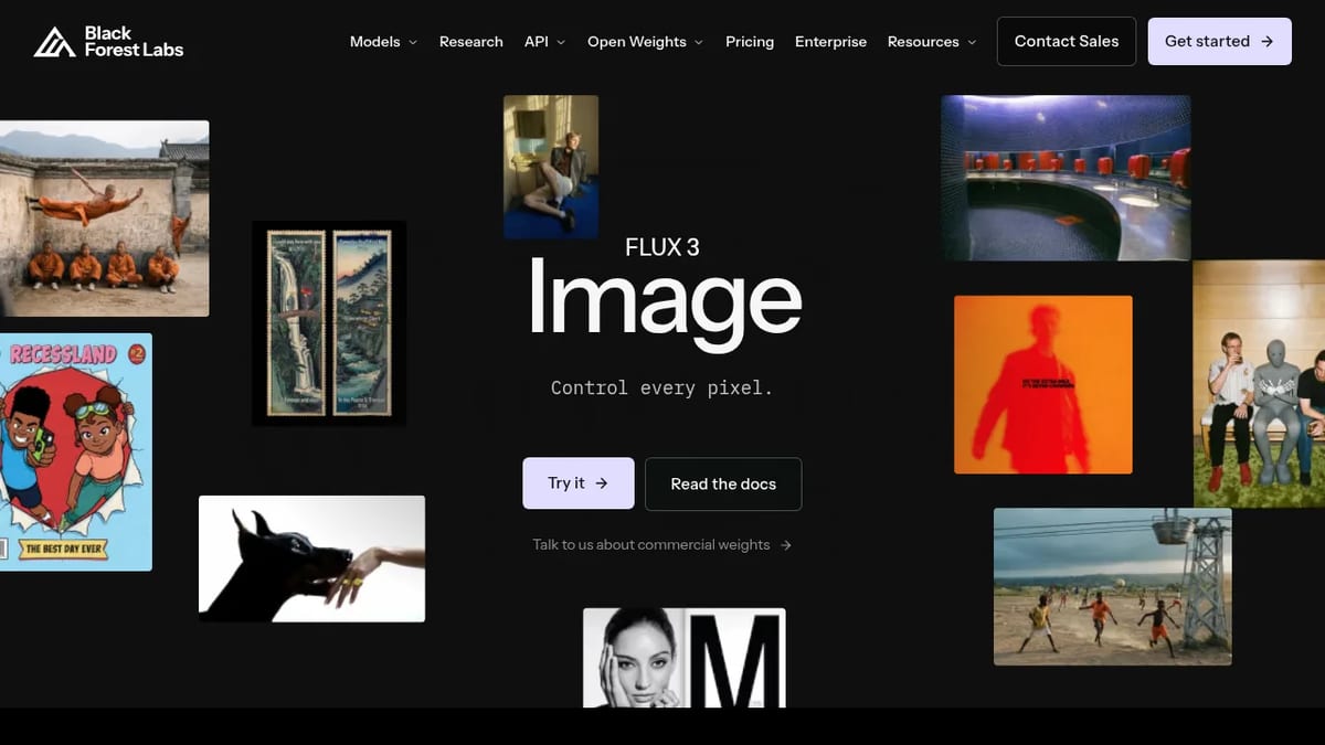 FLUX 3 Image page on bfl.ai: Control every pixel