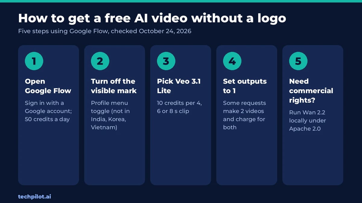 How to get a free AI video without a watermark in five steps