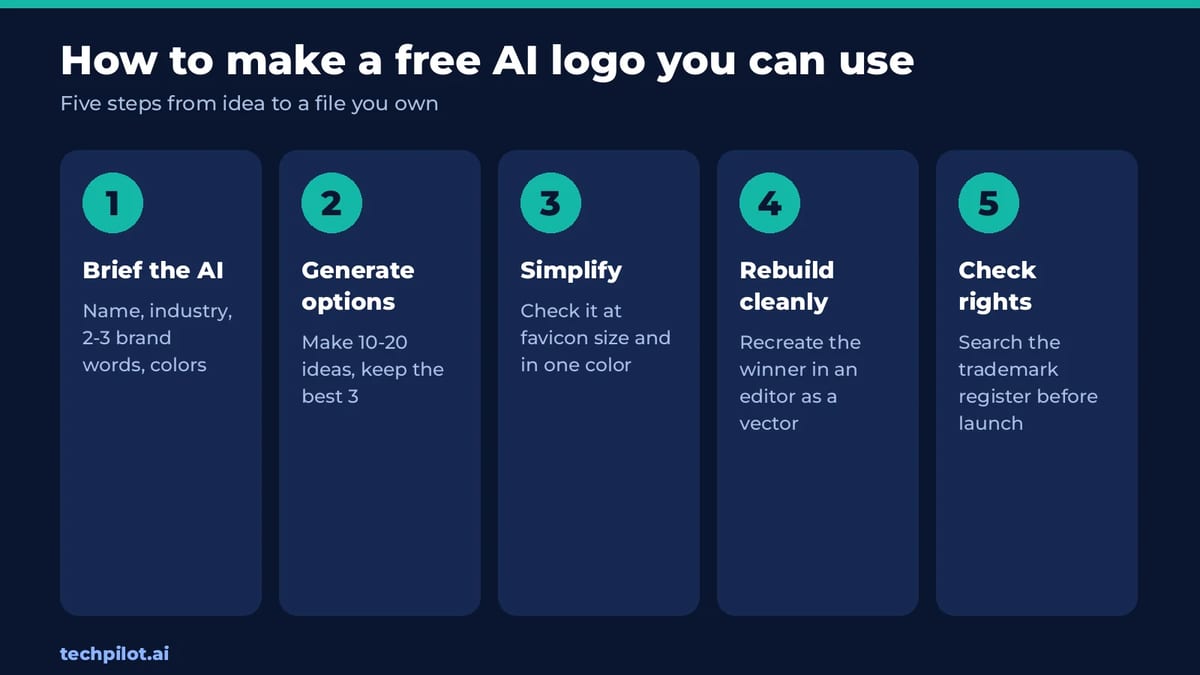 How to make a free AI logo you can use in five steps