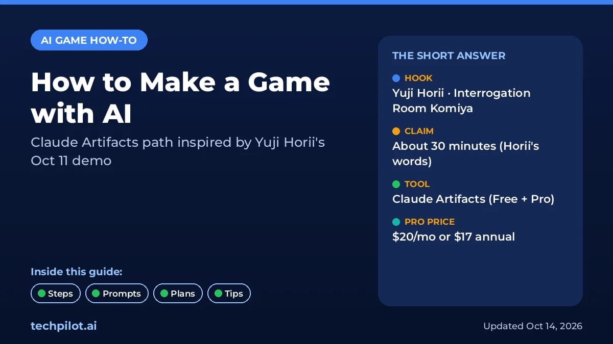 How to make a game with AI using Claude Artifacts, inspired by Yuji Horii