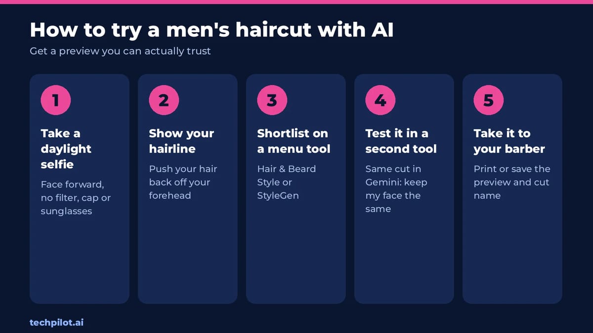 How to try a men's haircut with AI before your barber appointment
