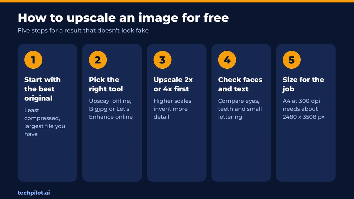 How to upscale an image for free with AI in five steps