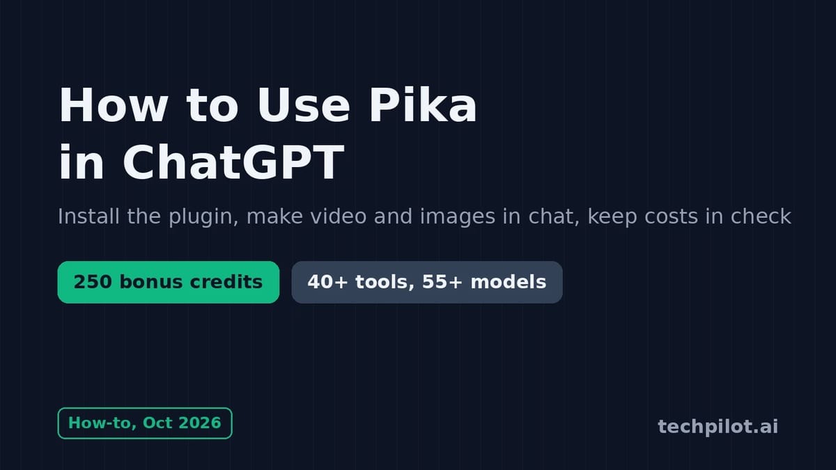 How to use Pika in ChatGPT with the new plugin extension