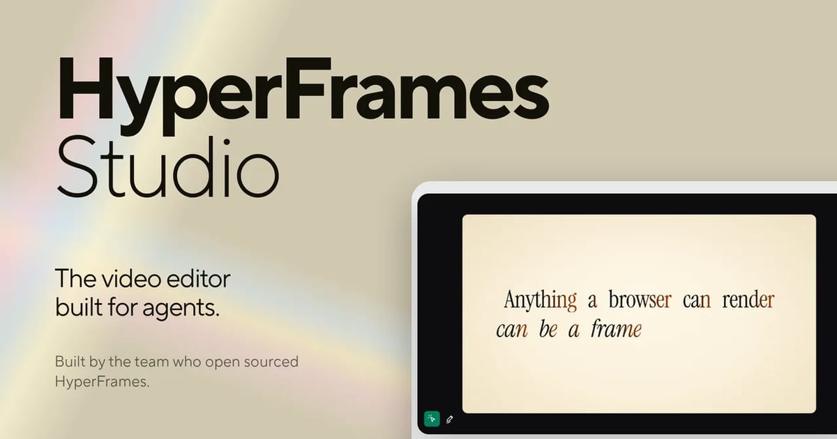 HyperFrames Studio marketing image from hyperframes.dev