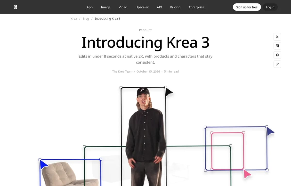 Introducing Krea 3: edits in under 8 seconds at native 2K