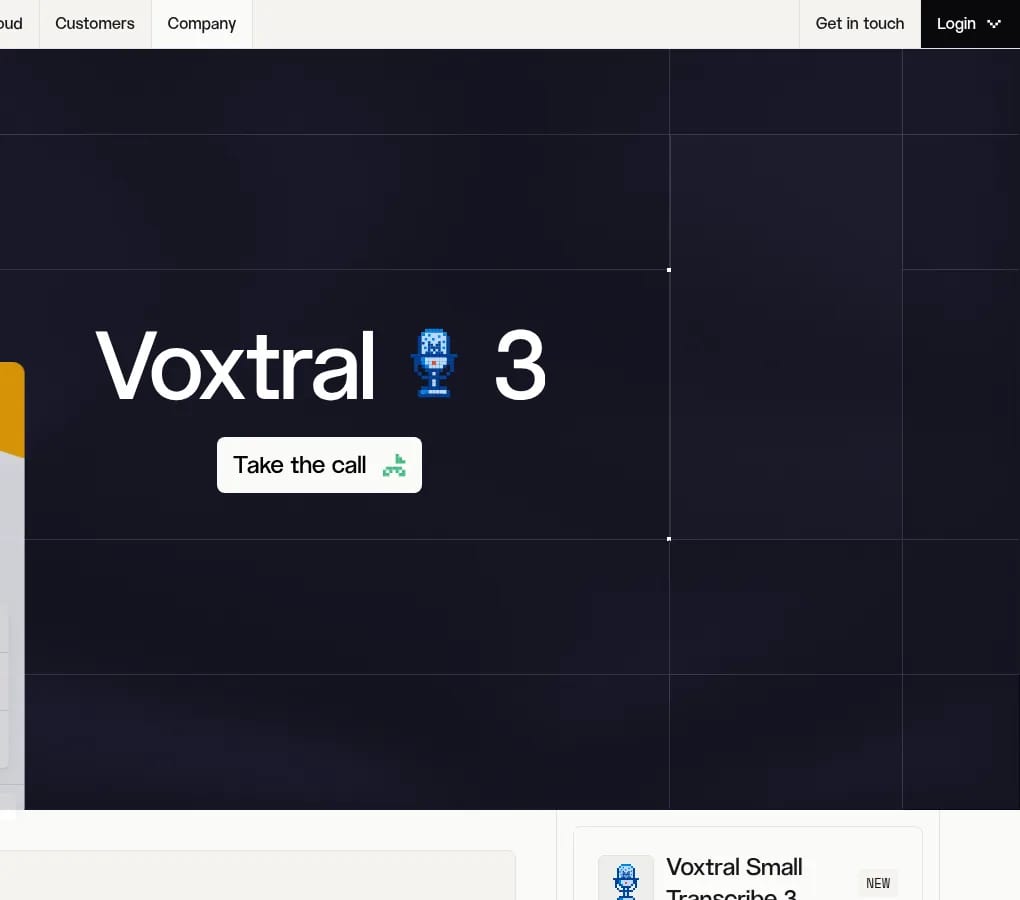 Mistral Voxtral 3 announcement, October 20, 2026