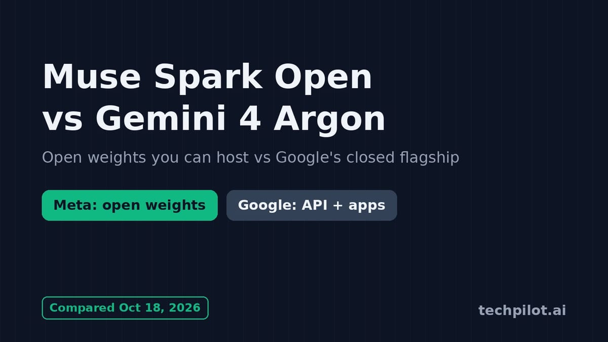 Muse Spark Open vs Gemini 4 Argon comparison