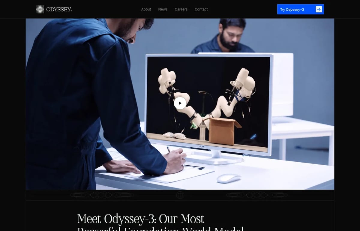 Meet Odyssey-3, Odyssey's foundation world model