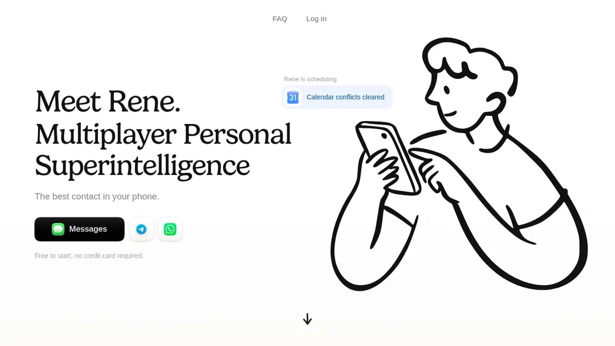 Rene homepage: Multiplayer Personal Superintelligence, the best contact in your phone