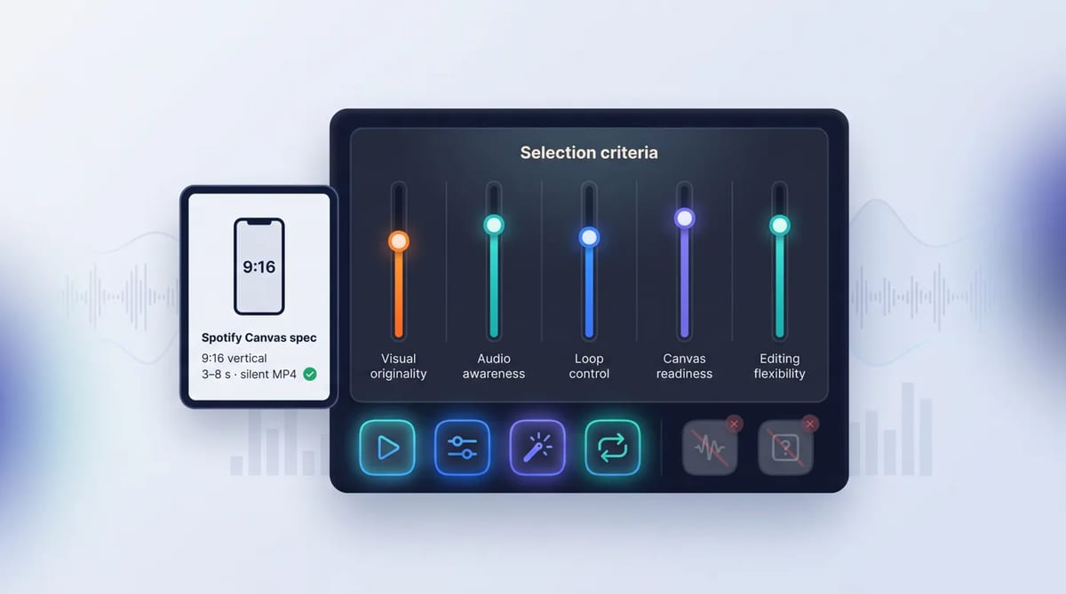 Five factors used to rank Spotify Canvas generators