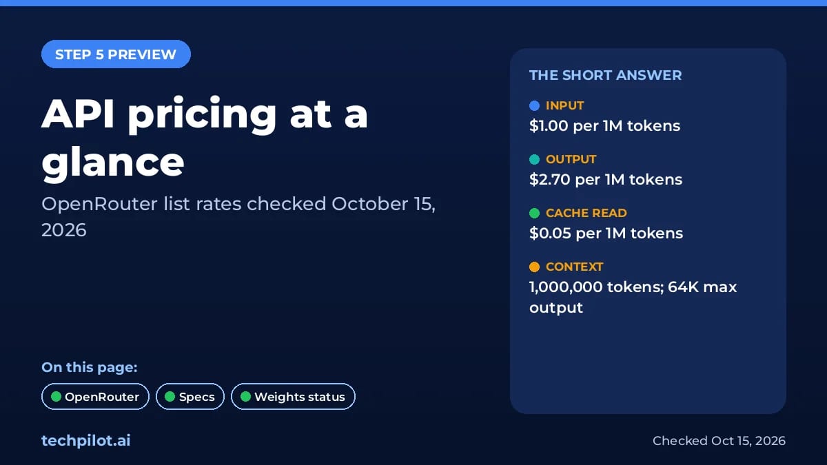 Step 5 Preview API pricing $1/$2.70 per 1M tokens on OpenRouter