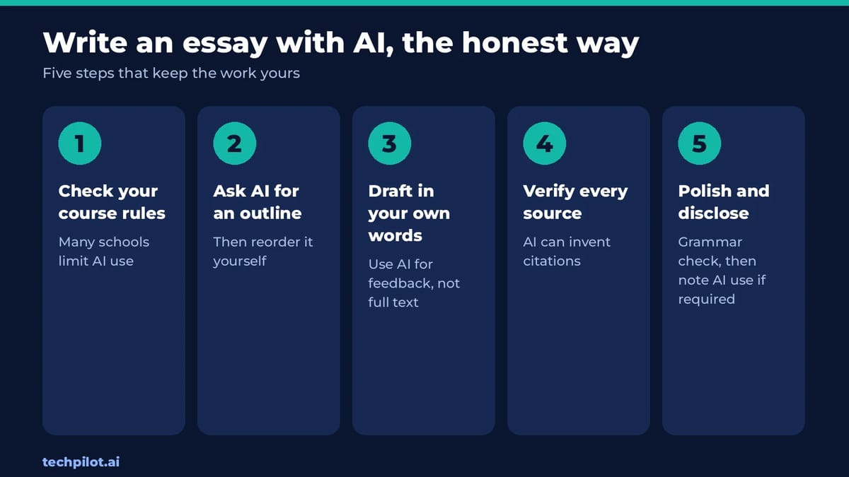 Five steps to write an essay with AI honestly